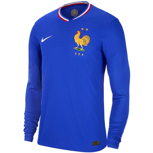France maglia a maniche lunghe per la casa divisa da calcio da uomo prima divisa da calcio top della maglia sportiva Euro 2024 Cup